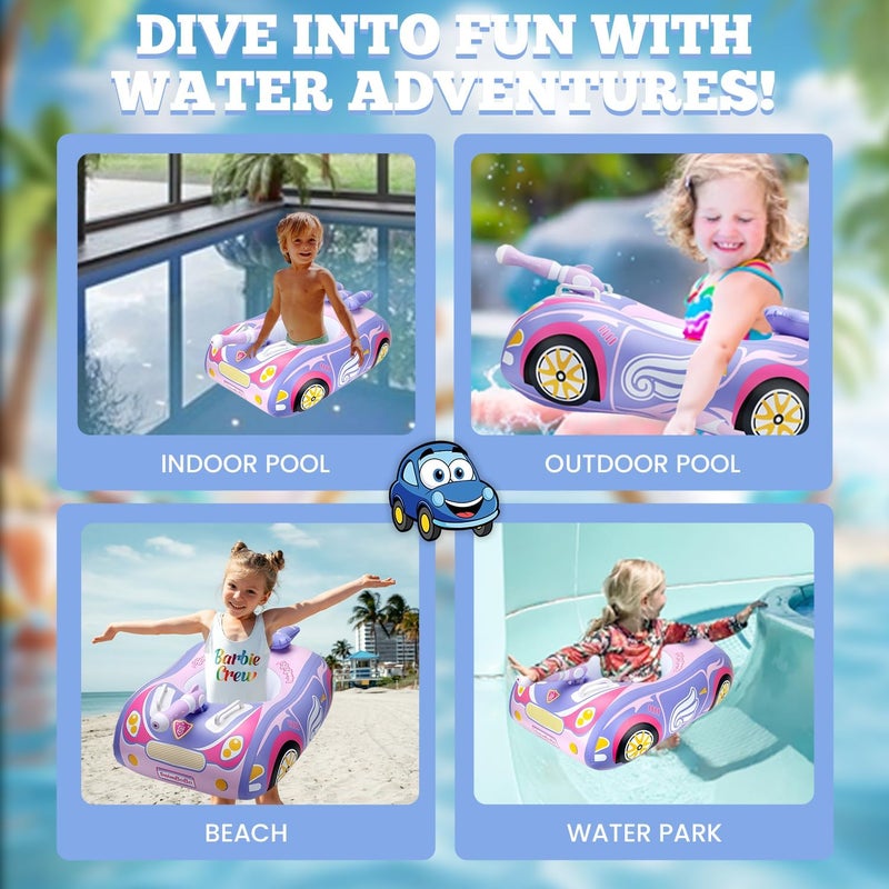 RADSHSP Baby Pool Float 3D Car Baby Floaties for Toddlers 12-48 Months Heavy Duty Infant Swim Float Toddlers Pool Floats Kids Swim Floaties Swimming Pool Floats for 1-4 Years Toddler Floaties for Boys & Girls - Image 5